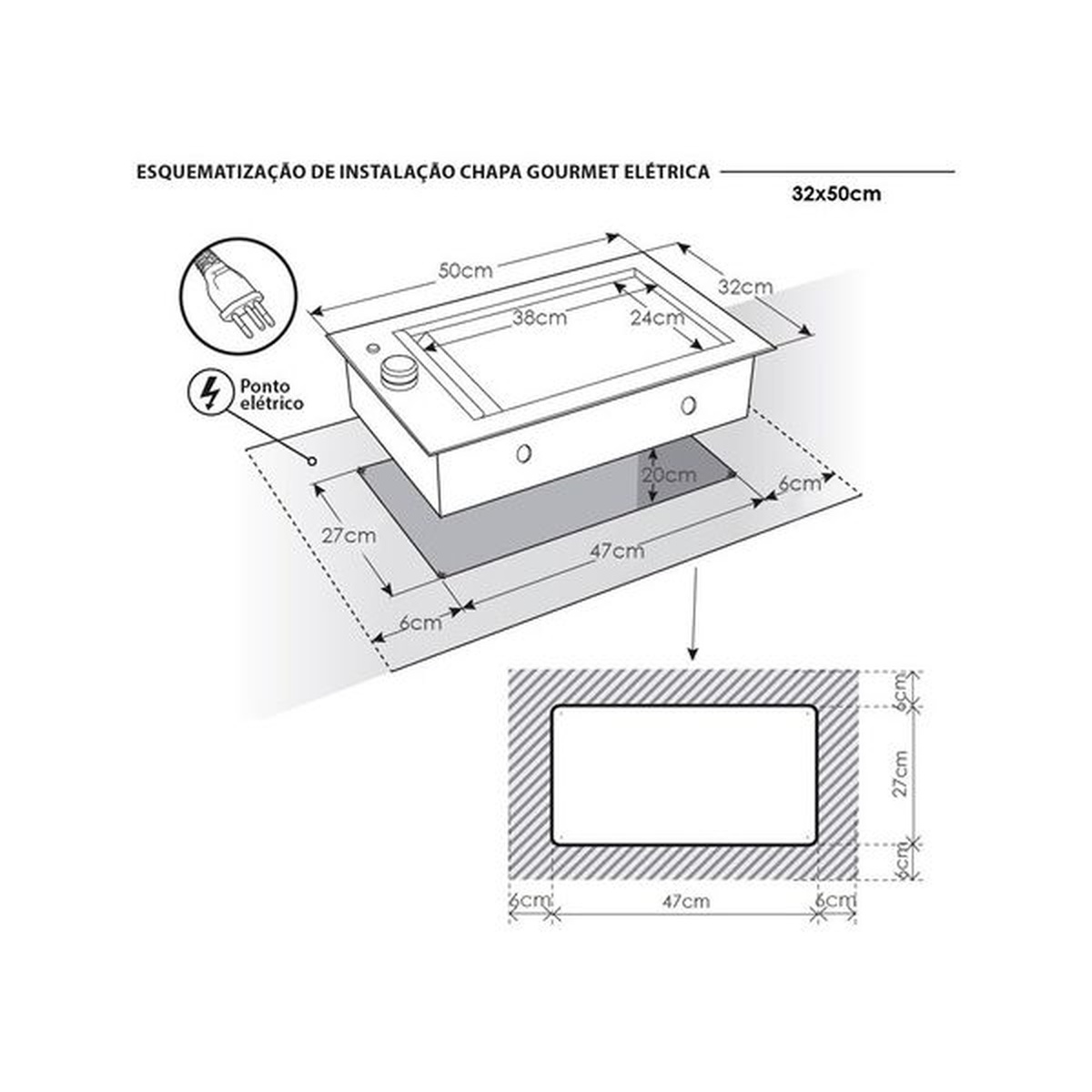 Chapeira Gourmet Para Lanches Inox Elétrica 110v 32 X 50 Cm - Jx Metais - Coifas e Grills