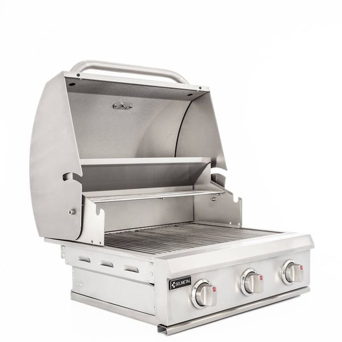 Churrasqueira a Gás Atlanta 3 Queimadores Completa AISI 304 - Polida - Selmetal - Coifas e Grills