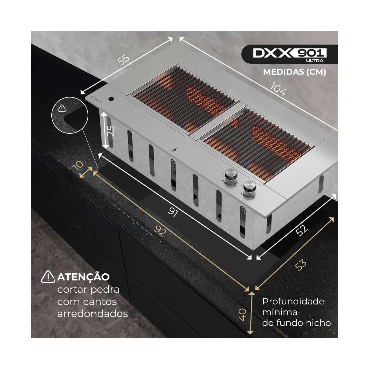 Churrasqueira a Gás Dxx901 Ultra - Dinoxx - Coifas e Grills