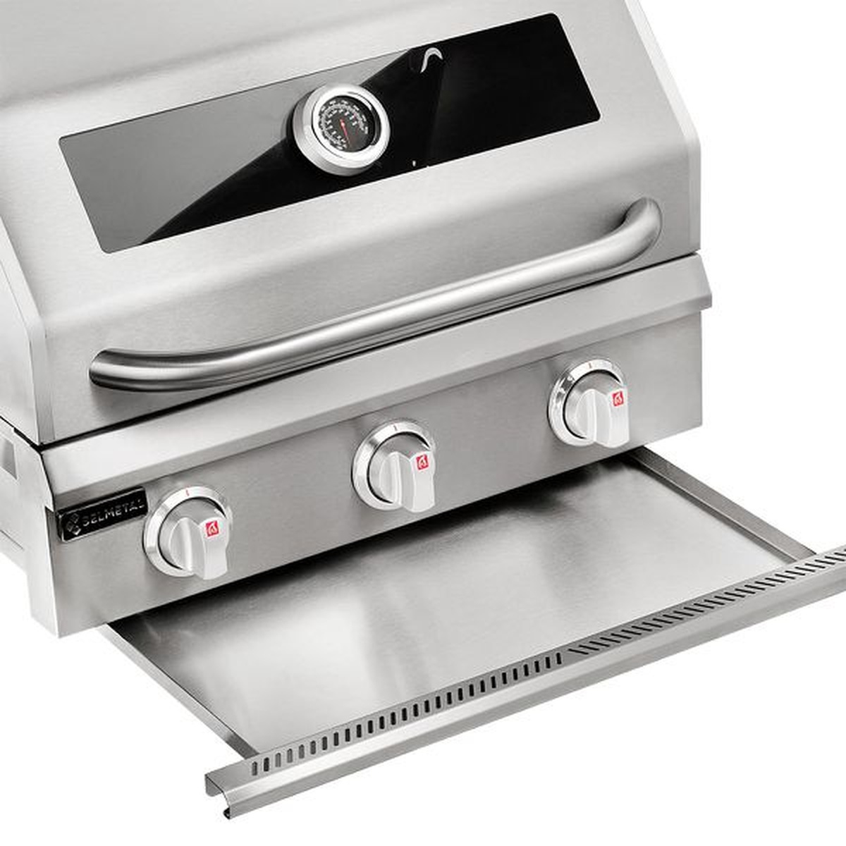 Churrasqueira a Gás Montana 3 queimadores com Visor de vidro AISI 304 - Selmetal - Coifas e Grills