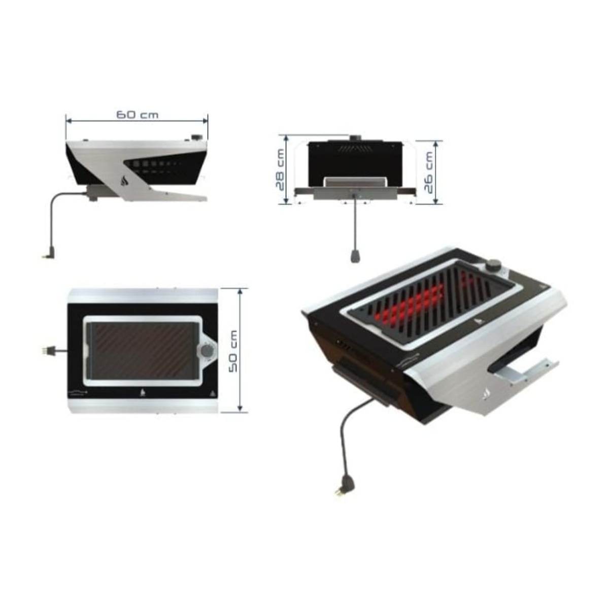 Churrasqueira Elétrica E-Dxx On Top - Dinoxx - Coifas e Grills