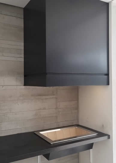 Coifa de Churrasqueira Box Preta 5 - Coifas e Grills