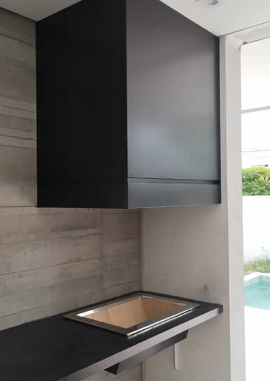 Coifa de Churrasqueira Box Preta 5 - Coifas e Grills
