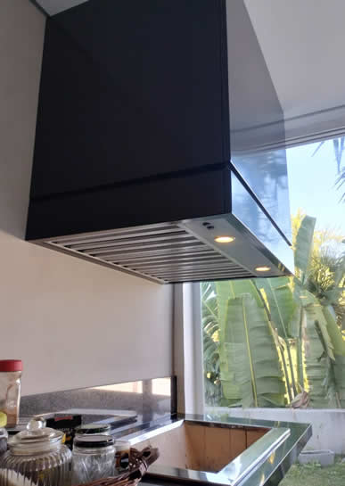 Coifa de Churrasqueira Box Preta 6 - Coifas e Grills