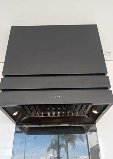 Coifa de Churrasqueira Box Preta - 7 - Coifas e Grills