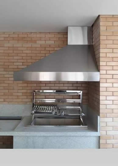 Coifa de Churrasqueira Piramidal Inox 12 - Coifas e Grills