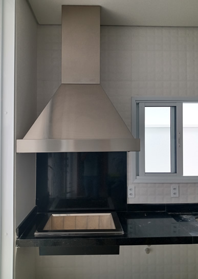 Coifa de Churrasqueira Piramidal Inox 13 - Coifas e Grills