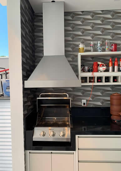 Coifa de Churrasqueira Piramidal Inox 9 - Coifas e Grills