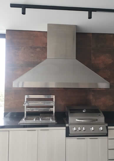 Coifa de Churrasqueira Piramidal Inox 1 - Coifas e Grills