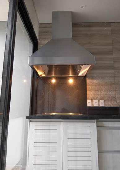 Coifa de Churrasqueira Piramidal Inox 4 - Coifas e Grills