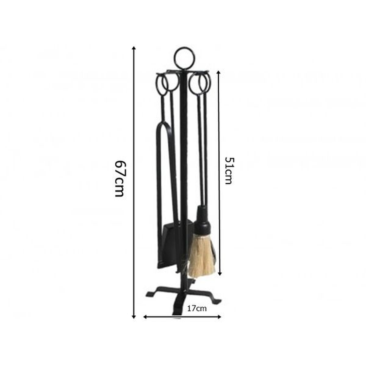 Conjunto Para Limpeza De Lareira - Argola Preta - ELZ - Coifas e Grills