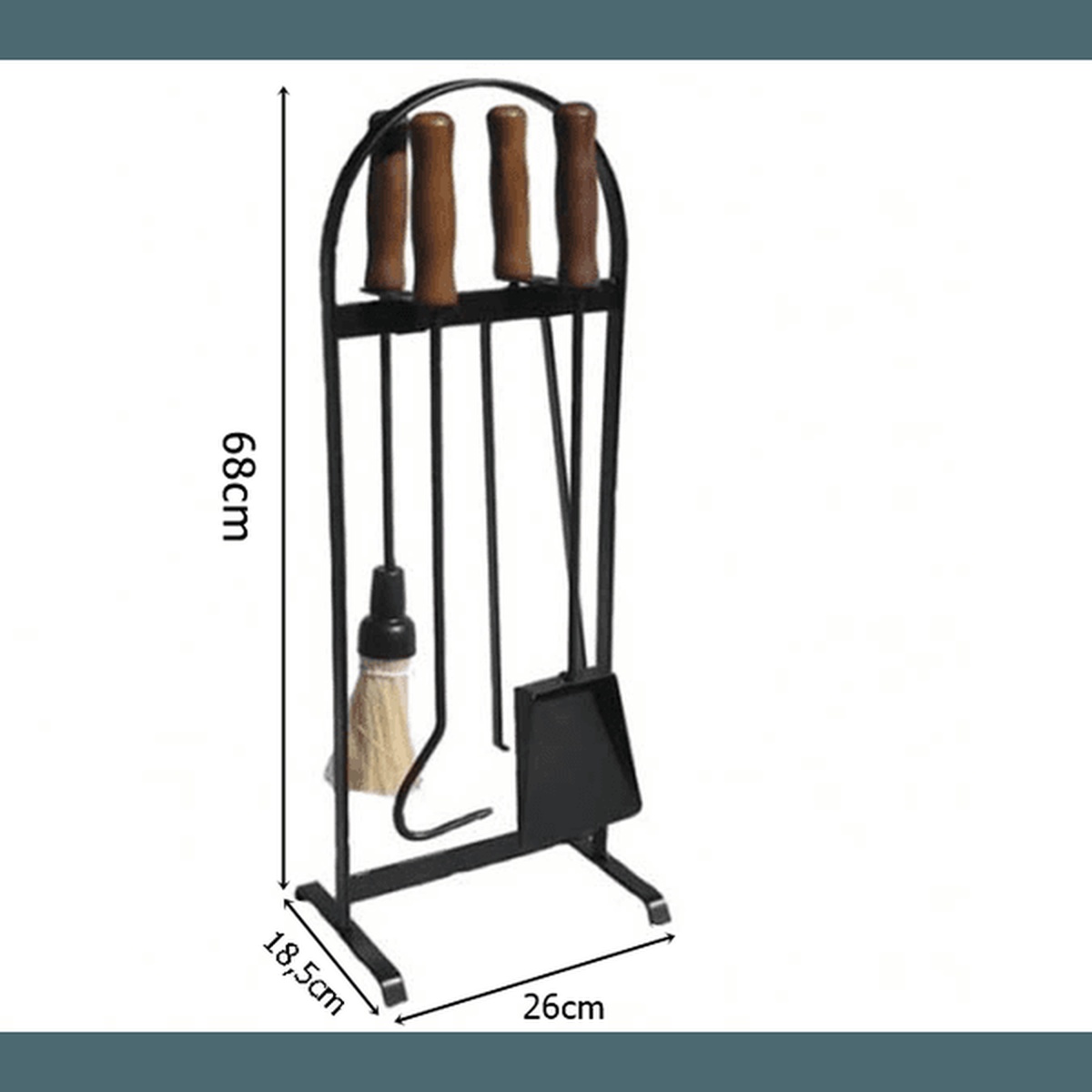 Conjunto Para Limpeza De Lareira - Cabo Em Madeira - ELZ - Coifas e Grills