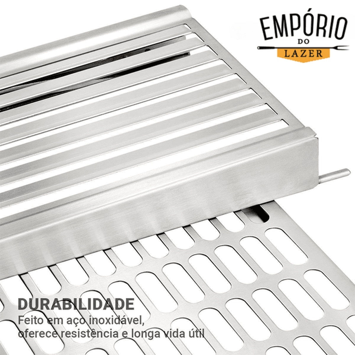 Estrutura Kit Grill Max 80x50x40cm - Escovada - Aisi 430 - Selmetal - Coifas e Grills