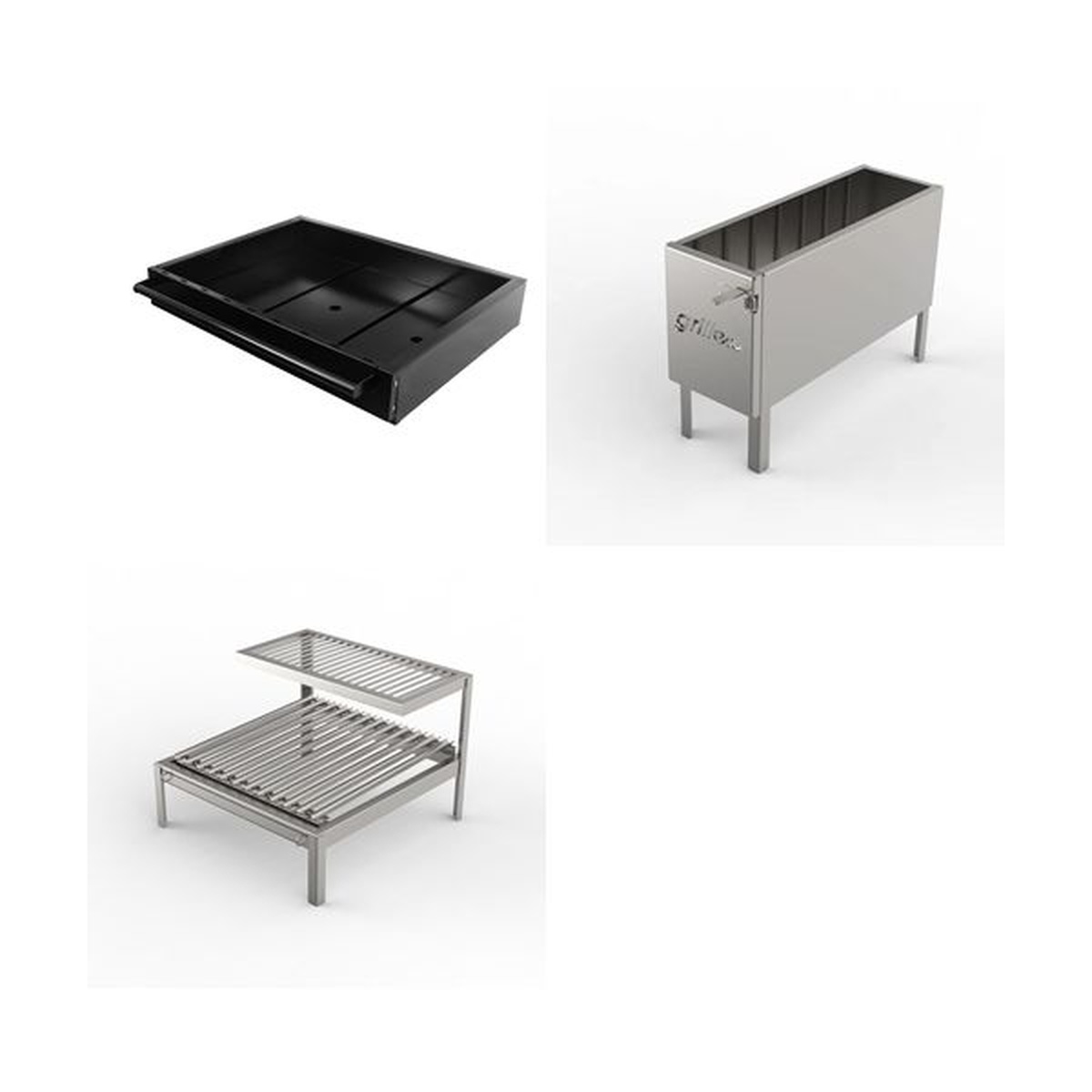 Kit Grillex Braseiro Ac e Firebox 2000 Inox Com Parrilla 4 Inox - Giragrill - Coifas e Grills