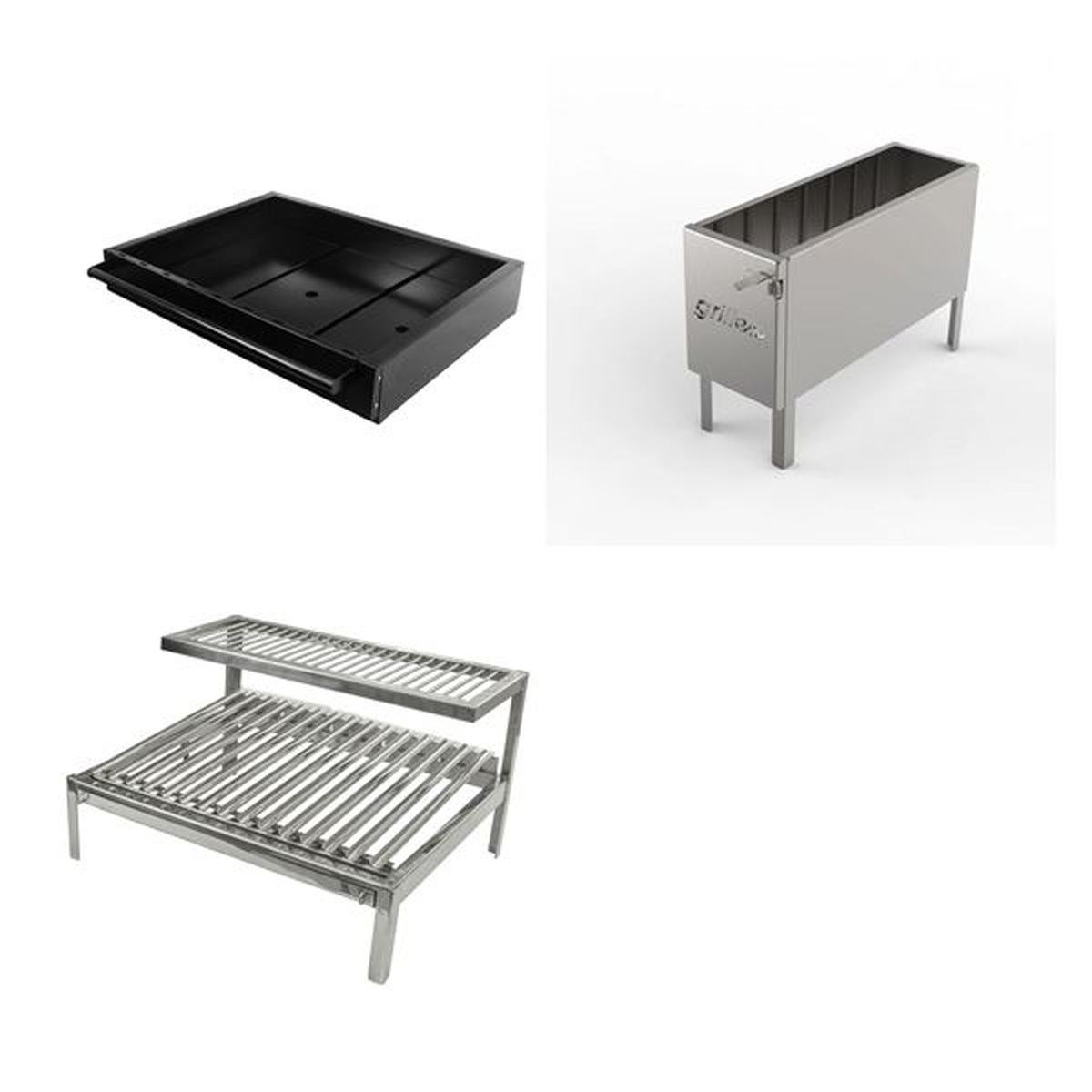Kit Grillex Braseiro Ac e Firebox 2000 Inox Com Parrilla 5 Inox - Giragrill - Coifas e Grills
