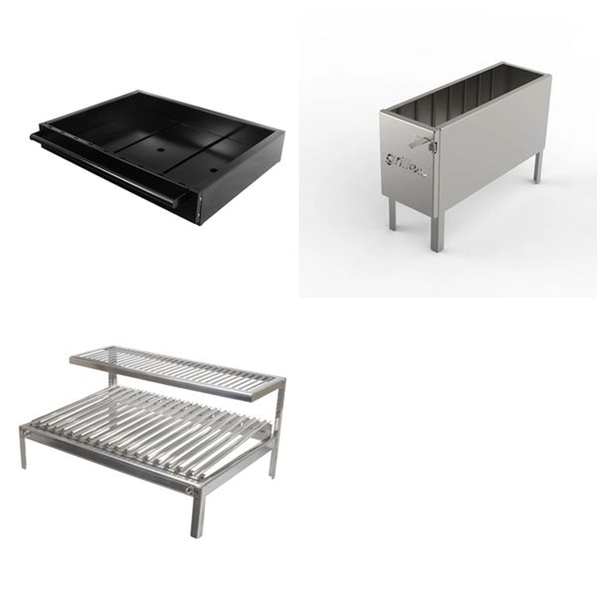 Kit Grillex Braseiro Ac e Firebox 2000 Inox Com Parrilla 6 Inox - Giragrill - Coifas e Grills