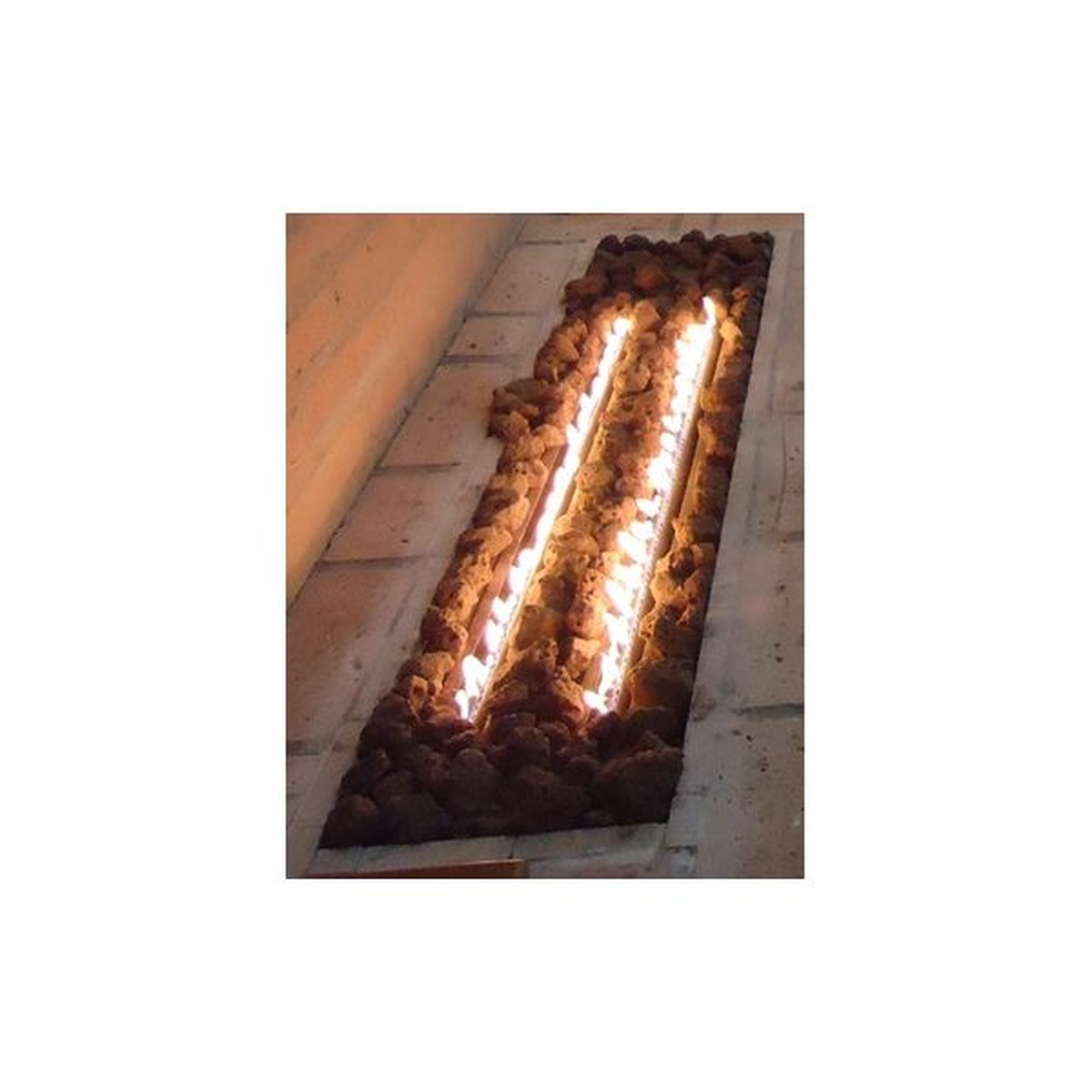 Kit Lareira 60cm com Controle Remoto com 02 Linhas de Fogo - LCZ - Coifas e Grills