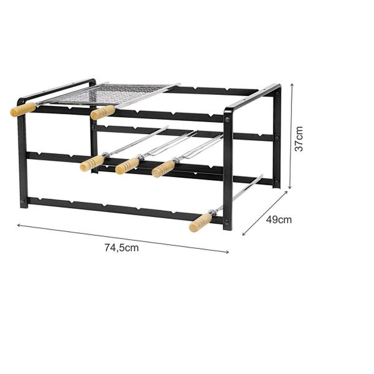 Kit Suporte 1006 Em Aço Carbono - Giragrill - Coifas e Grills