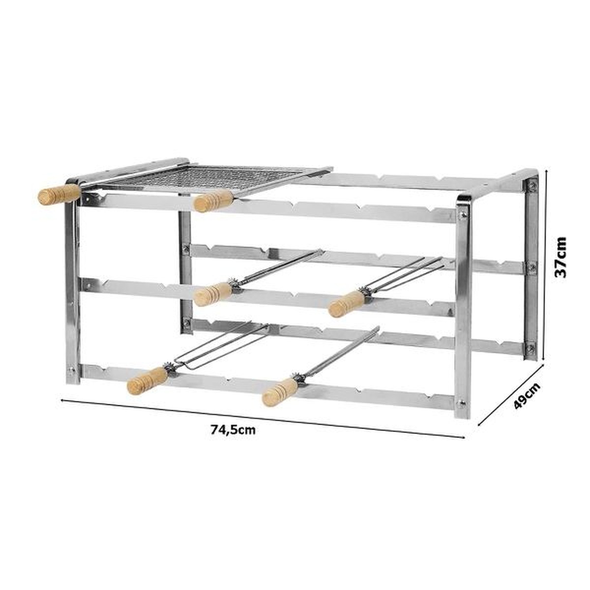 Kit Suporte 1006 Em Inox - Giragrill - Coifas e Grills