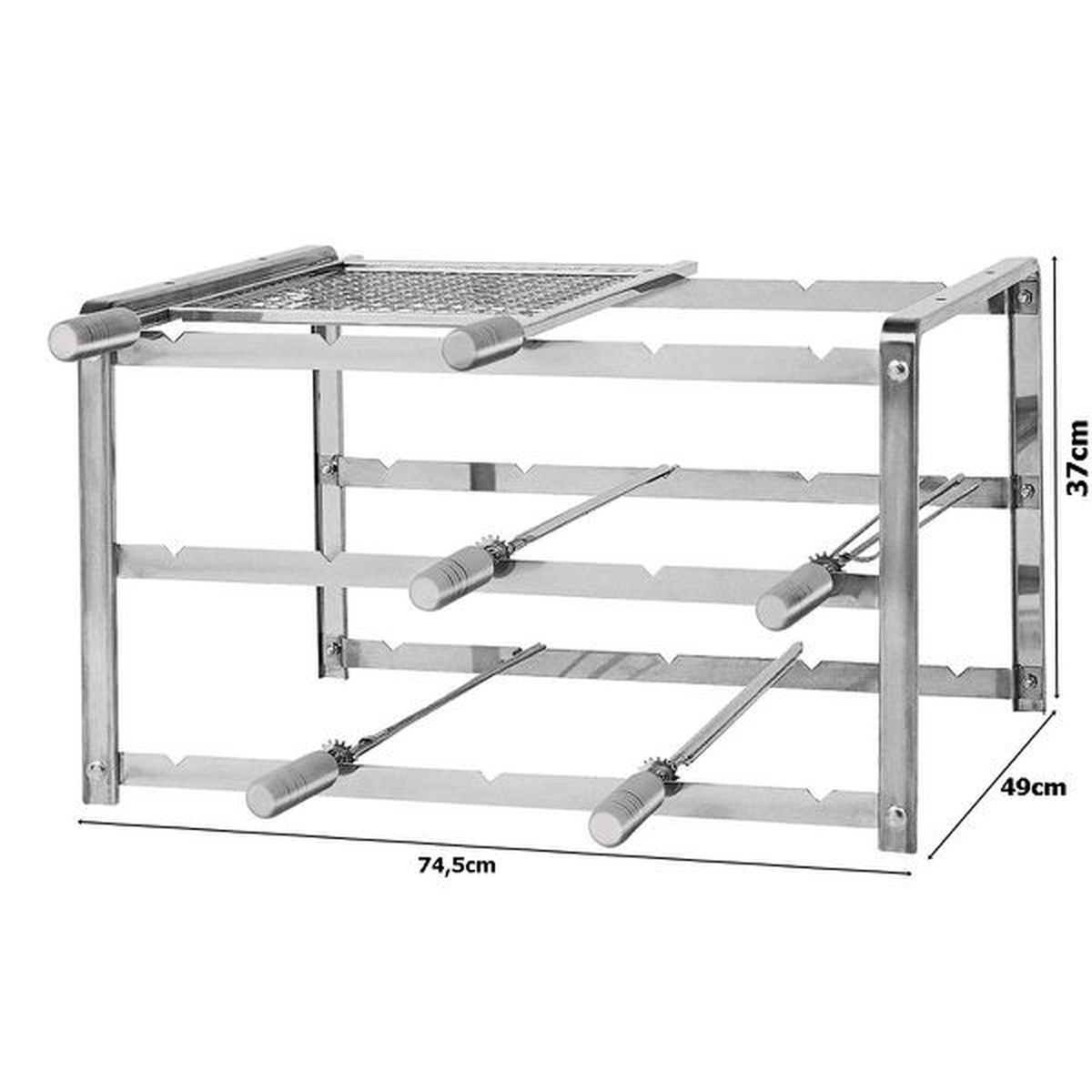 Kit Suporte 1006 Em Inox Premium - Giragrill - Coifas e Grills