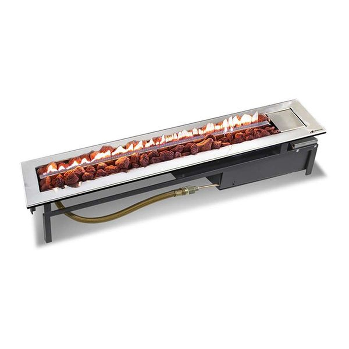 Lareira a Gás Modelo Stile 110cm - Jx Metais - Coifas e Grills