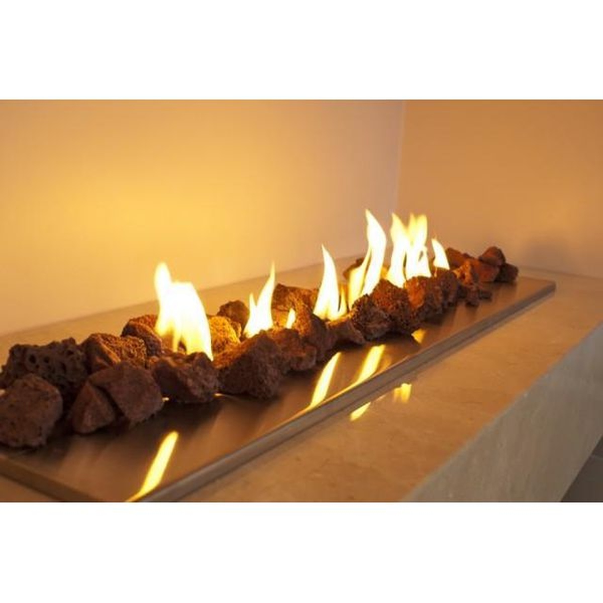 Lareira a Gás Modelo Stile 120cm - Jx Metais - Coifas e Grills