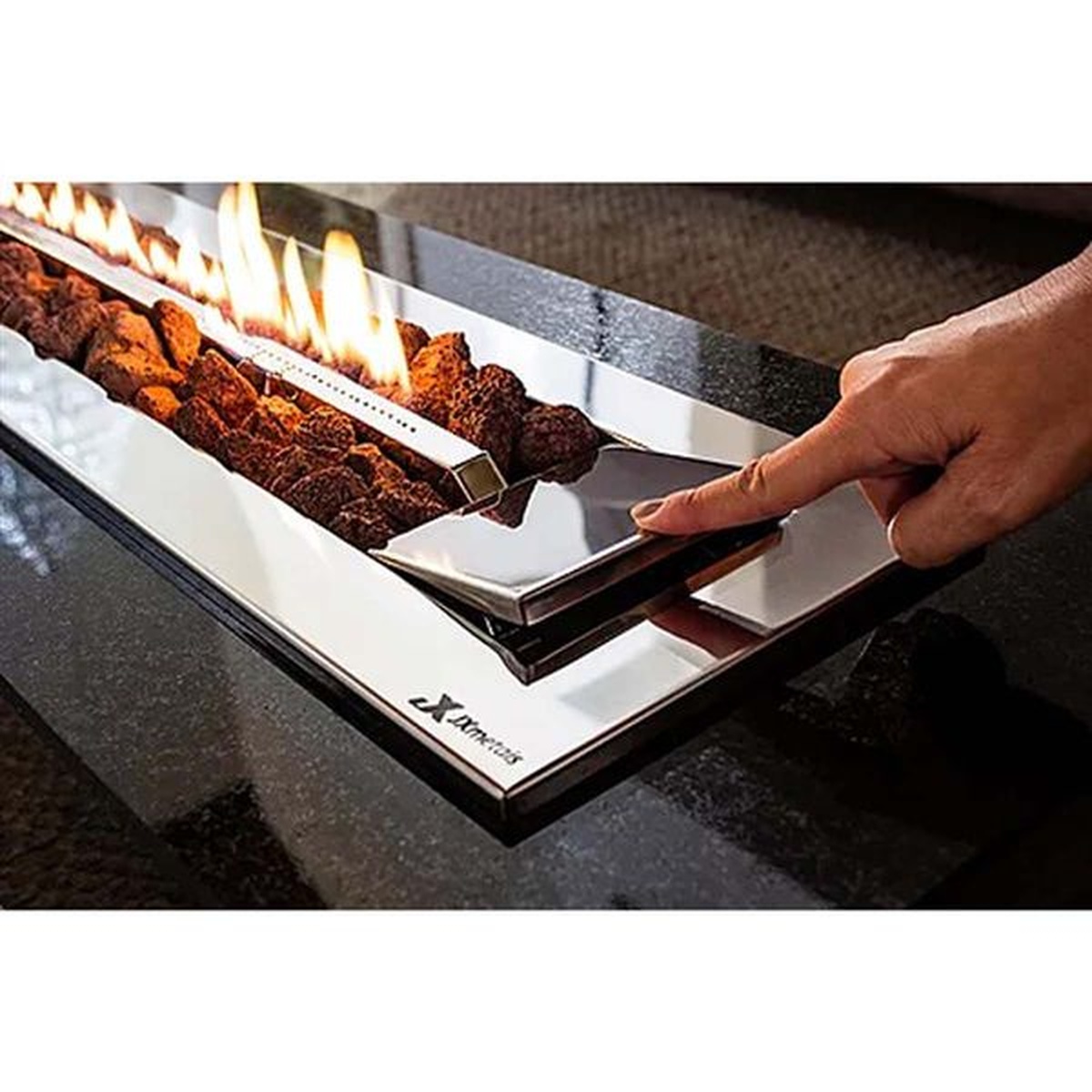 Lareira a Gás Modelo Stile 70cm - Jx Metais - Coifas e Grills