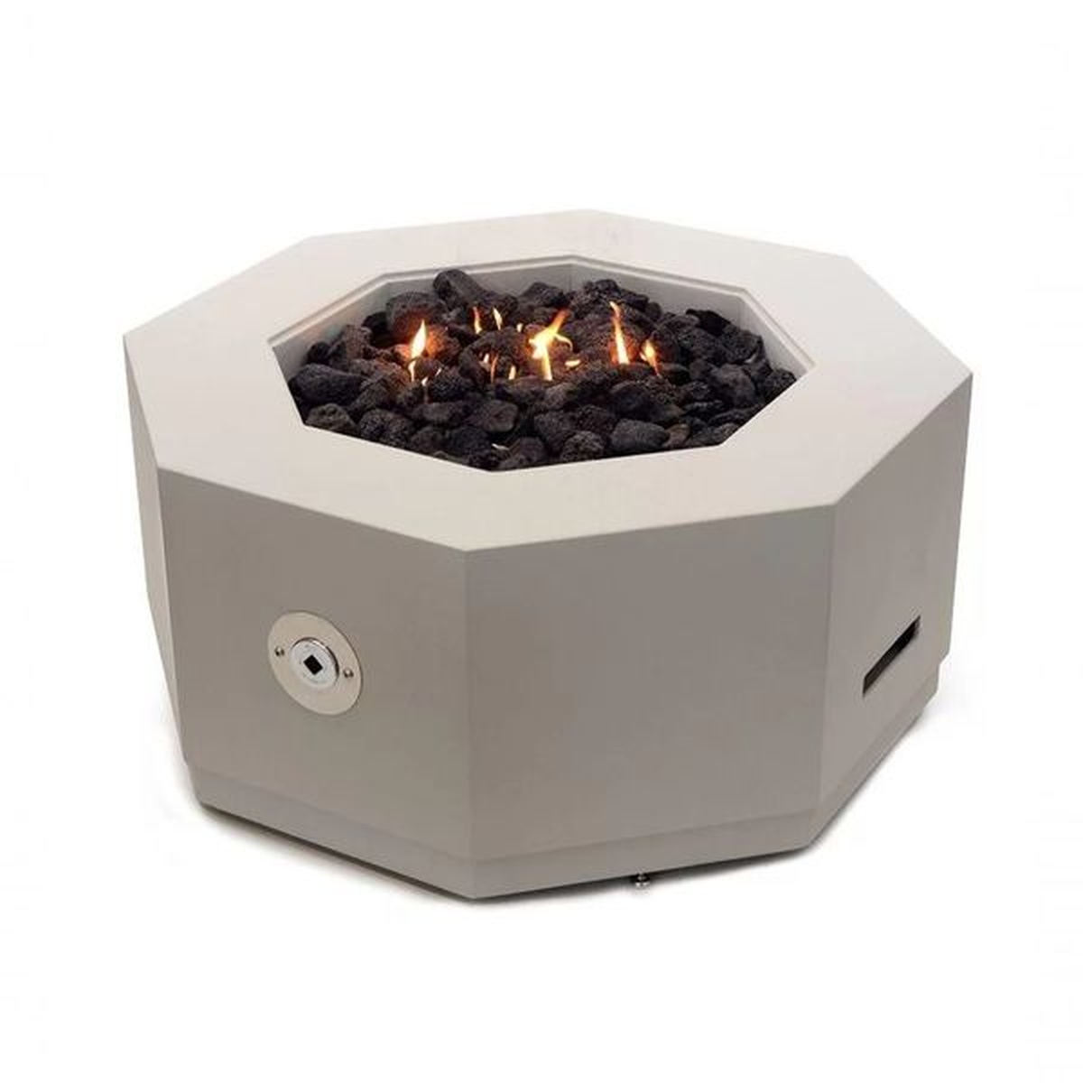 Lareira Fire Pit Á Gás Para Área Externa Octogon Cinza - K3 Imports - Coifas e Grills