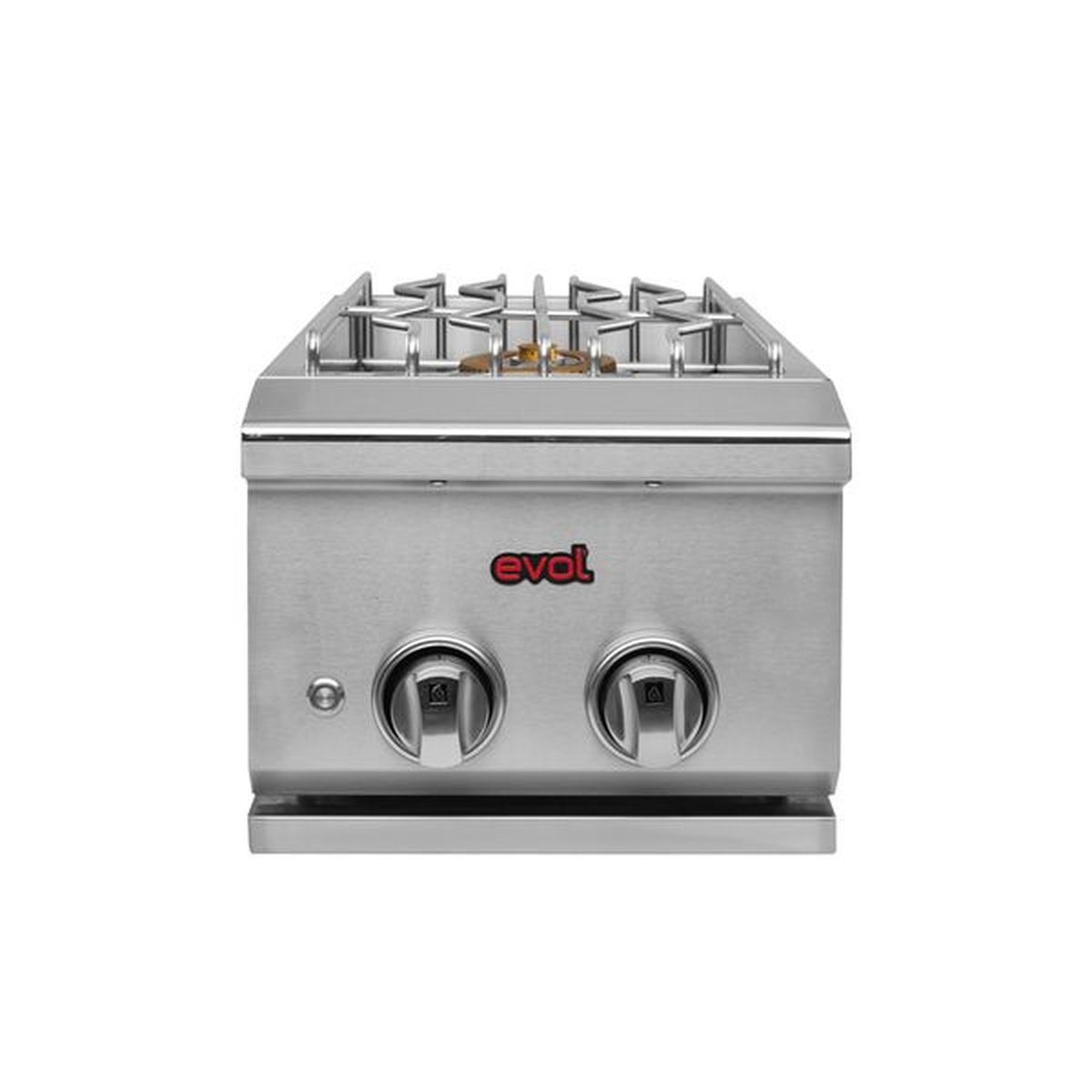 Side Burner à Gás 2 Queimadores Tripla-Chama - Evol - Coifas e Grills