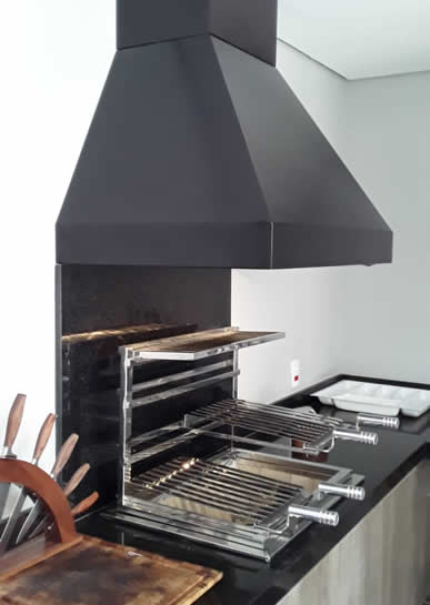 Suporte Grelhas Flutuantes Sob Medida - 09 - Coifas e Grills