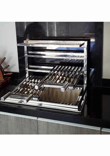 Suporte Grelhas Flutuantes Sob Medida - 09 - Coifas e Grills